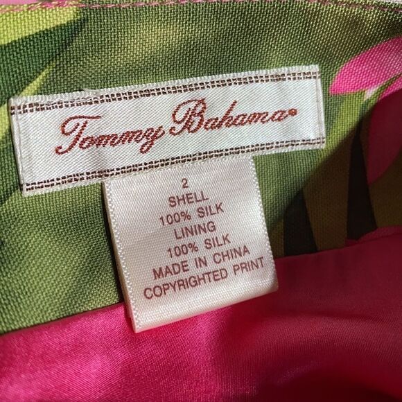 Tommy Bahama 100% Silk Floral Hawaiian Print Skirt - Picture 7 of 7